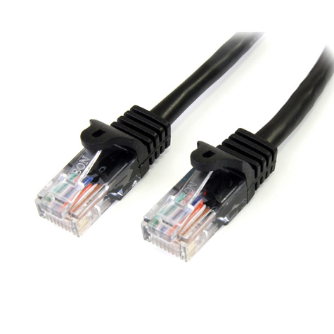 STARTECH STARTECH 0,5m Cat5e Ethernet netwerkkabel met snagless RJ45 connectors - UTP kabel 50 cm zwart - Verbindingskabel