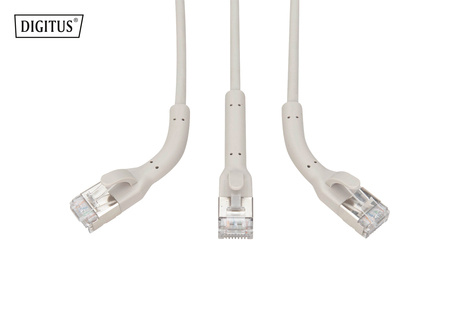 DIGITUS CAT 6A F-FTP gehoekte patchkabel, Ku, TPE-LSZH AWG 32/7, lengte 1,5 m, grijs