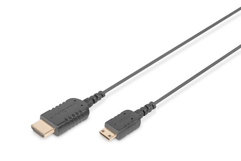 DIGITUS HDMI-aansluitkabel, C-A, HighFlex St/St, 2.0m, sw