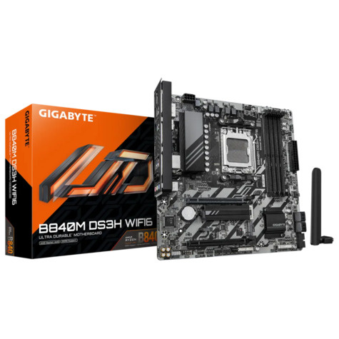 Gigabyte Gigabyte B840M DS3H WiFi6 (B840,AM5,mATX,DDR5)