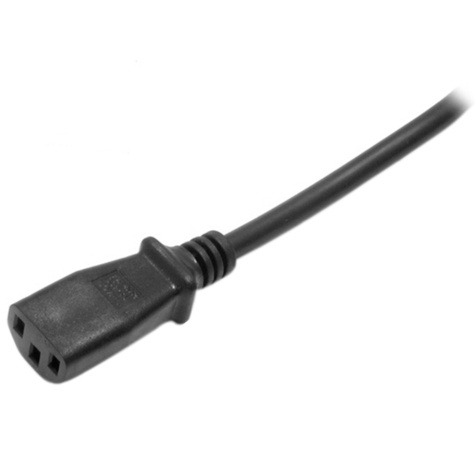 STARTECH 2m Stroomkabel, 18AWG, EU Schuko naar C13 Voedingskabel, 250V 10A, Zwart, AC Vervangkabel