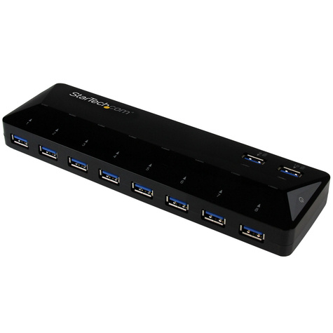 STARTECH STARTECH 10-Poorts USB 3.0 Hub met oplaad en sync poort - 2 x 1.5A poorten - Desktop USB Hub en Fast Charging oplaadstation