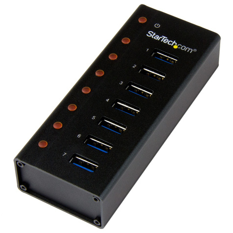 STARTECH STARTECH 7-poorts USB 3.0 hub - op een desktop of op de wand monteerbare metalen behuizing - Hub - 7 x SuperSpeed USB 3.0