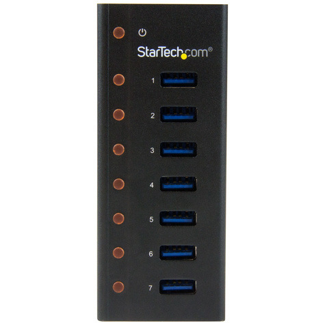 STARTECH 7-poorts USB 3.0 hub - op een desktop of op de wand monteerbare metalen behuizing - Hub - 7 x SuperSpeed USB 3.0