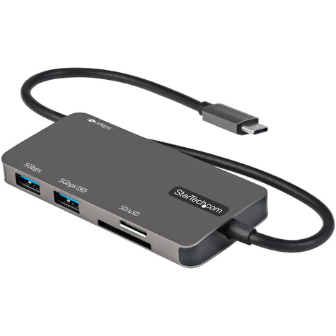 STARTECH STARTECH USB C Multiport Adapter - USB-C naar 4K HDMI, 100W Power Delivery Pass-through, SD/MicroSD Slot, 3-Port USB 3.0 Hub