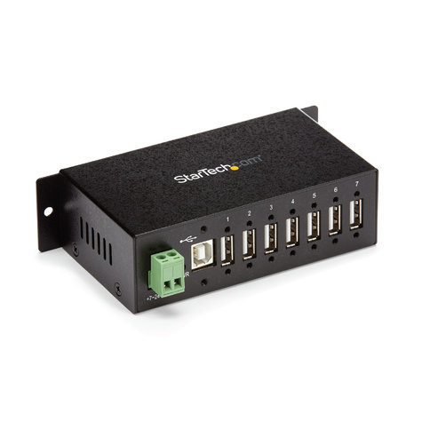 STARTECH STARTECH Monteerbare robuuste industri�le 7-poort USB-hub - Hub - 7 x USB 2.0 - monteerbaar op DIN-rails - gelijkstroom