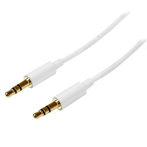 STARTECH 2 m witte Slim 3,5 mm stereo/audiokabel - M/M - Audiokabel - mini-phone stereo 3.5 mm