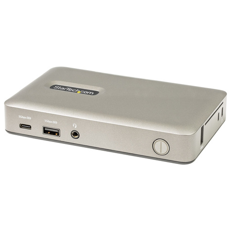 STARTECH USB C Dock, USB-C to DisplayPort 4K 30Hz or VGA, Mini USB-C Laptop Docking Station