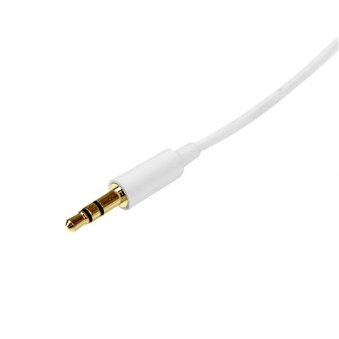 STARTECH 2 m witte Slim 3,5 mm stereo/audiokabel - M/M - Audiokabel - mini-phone stereo 3.5 mm