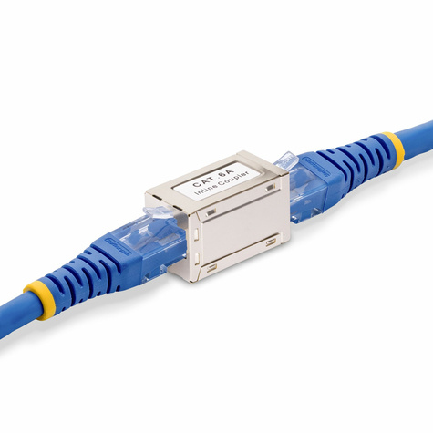 STARTECH Shielded RJ45 Coupler, Inline Cat6a Coupler, F/F - Koppelstuk voor netwerk - RJ-45 (V) naar RJ-45 (V)