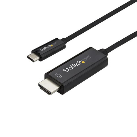 STARTECH 6ft (2m) USB C to HDMI Cable, 4K 60Hz USB Type C to HDMI 2.0 Video Adapter Cable, Thunderbolt 3 Compatible