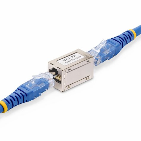 STARTECH Shielded RJ45 Coupler, Inline Cat6a Coupler, F/F - Koppelstuk voor netwerk - RJ-45 (V) naar RJ-45 (V)