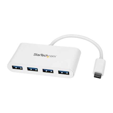 STARTECH STARTECH USB-C Hub - 4-poorts USB 3.0 - USB-C naar 4x USB-A - bus gevoed - wit - USB-C adapter - Hub - 4 x SuperSpeed USB 3.0 - desktop