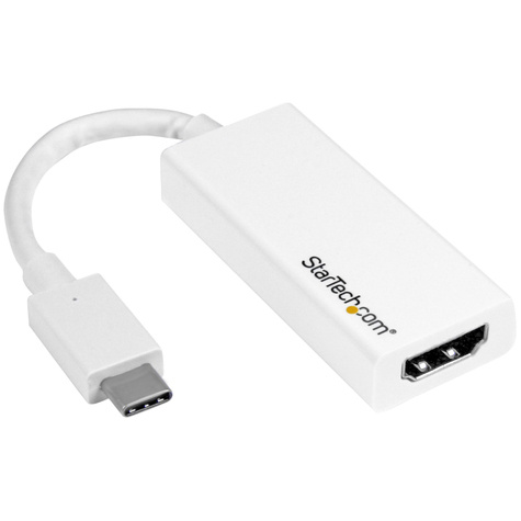 STARTECH STARTECH USB-C naar HDMI adapter - USB Type-C naar HDMI video converter - wit - Externe video-adapter - USB-C