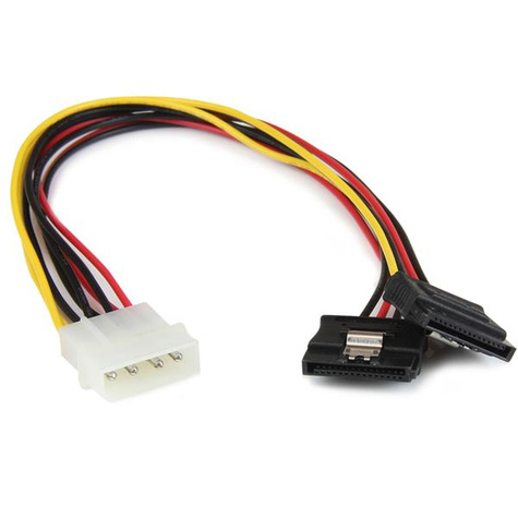 STARTECH 30cm LP4 naar 2x Vergrendelbare Y-adapter Splitterkabel SATA Voeding - 4-pin Molex naar 2x SATA - Netspanningsadapter