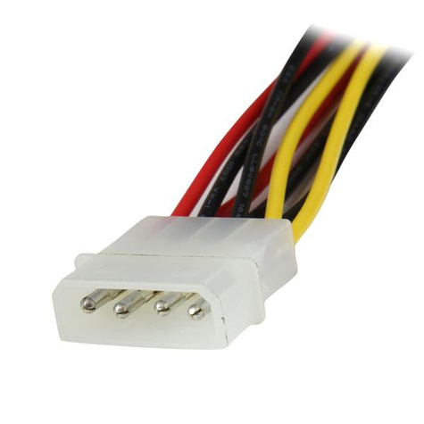 STARTECH 30cm LP4 naar 2x Vergrendelbare Y-adapter Splitterkabel SATA Voeding - 4-pin Molex naar 2x SATA - Netspanningsadapter