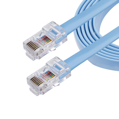 STARTECH 1,80 m Cisco Console Rollover kabel- RJ45 M/M - Netwerkkabel - RJ-45 (M) naar RJ-45 (M) - 1.8 m - gevormd, vlak - blauw