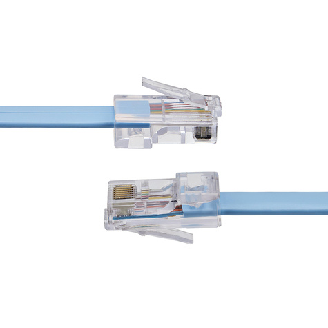 STARTECH 1,80 m Cisco Console Rollover kabel- RJ45 M/M - Netwerkkabel - RJ-45 (M) naar RJ-45 (M) - 1.8 m - gevormd, vlak - blauw