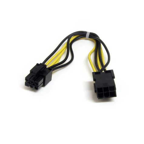 STARTECH 20cm 6-pins PCI Express voeding verlengkabel - Stroomverlengkabel - zwart