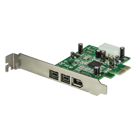STARTECH STARTECH 3-poort 2b 1a 1394 PCI Express FireWire Adapterkaart - FireWire-adapter - PCIe - FireWire 800 - 2 poorten + 1 x FireWire