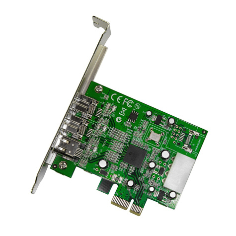STARTECH 3-poort 2b 1a 1394 PCI Express FireWire Adapterkaart - FireWire-adapter - PCIe - FireWire 800 - 2 poorten + 1 x FireWire