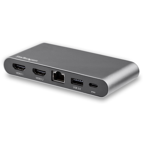 STARTECH STARTECH Dual-monitor USB-C 5-in-1 multiport adapter - 2x4K HDMI - 100W PD 3.0 - Windows dock - 2 x USB-A - GbE