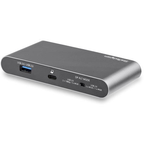 STARTECH Dual-monitor USB-C 5-in-1 multiport adapter - 2x4K HDMI - 100W PD 3.0 - Windows dock - 2 x USB-A - GbE