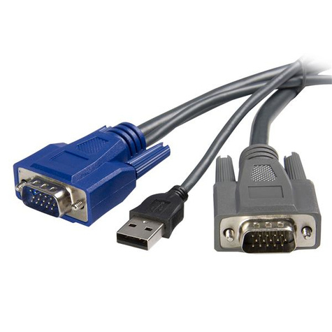 STARTECH ultradunne 2-in-1 USB VGA KVM-kabel - Toetsenbord / video / muis (TVM) kabel