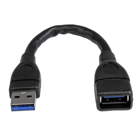 STARTECH USB 3.0  A naar A verlengkabel mannelijk / vrouwelijk - USB3 data verloop kabel m / v - 15cm - zwart