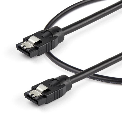 STARTECH 0.6 m Round SATA Cable - Latching Connectors - 6Gbs SATA Cable - SATA-kabel - Serial ATA 150/300/600