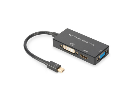 DIGITUS Mini DisplayPort 3in1 Adapter/Converter - 20 cm
