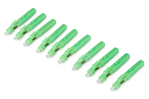 DIGITUS LC/APC SM glasvezel snelconnector veldconnector Verpakking van 10 stuks