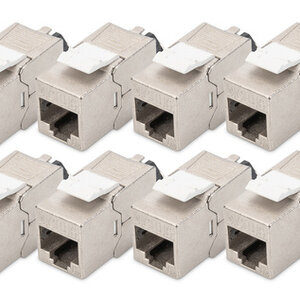 DIGITUS DIGITUS CAT 6A Keystone module, afgeschermd, 8 stuks Aansluiting zonder gereedschap