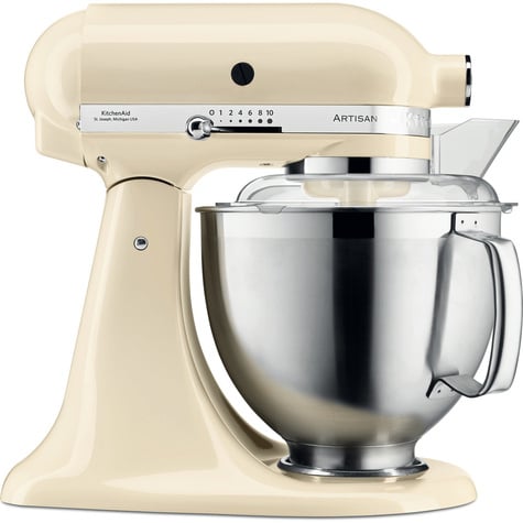 KitchenAid KitchenAid Artisan 5KSM185PS, 4,8 l, Crème, Hefboom, 220 RPM, 3 l, Kloppen, Kneden, Mixen