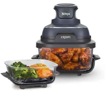 Ninja CRISPi Enkel 3,8 l 1700 W Heteluchtfriteuse Blauw, Grijs, Transparant