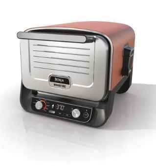 Ninja OO101EU buitenbarbecue & grill Elektrisch + houtskool Zwart, Rood, Zilver 2400 W