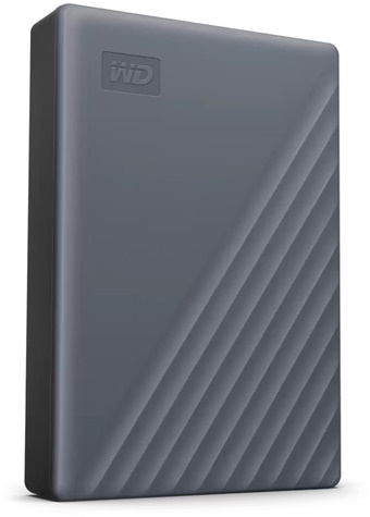 Western Digital My Passport WDBRMD0050BGY-WESN - Vaste schijf - gecodeerd - 5 TB - extern (draagbaar) - USB 3.2 Gen 1 - 256-bits AES - silicoon-grijs