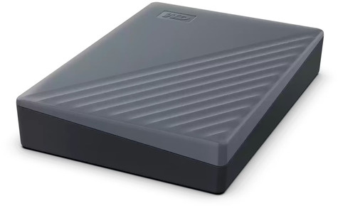 Western Digital My Passport WDBRMD0050BGY-WESN - Vaste schijf - gecodeerd - 5 TB - extern (draagbaar) - USB 3.2 Gen 1 - 256-bits AES - silicoon-grijs