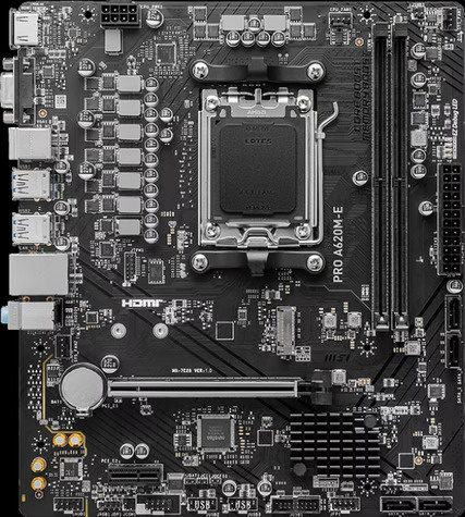 MSI AM5 PRO A620M-E - DDR5/M.2/HDMI/VGA/ÂµATX