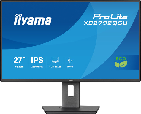 Iiyama ProLite XB2792QSU-B1 computer monitor 68,6 cm (27") 2560 x 1440 Pixels Quad HD Zwart