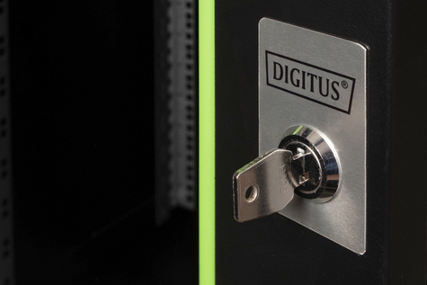 DIGITUS 20HE Wandbehuizing, Unique 998x600x600 mm, kleur zwart (RAL 9005)