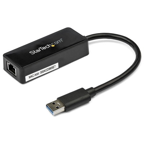 STARTECH USB 3.0 naar gigabit Ethernet-adapter NIC met USB-poort - zwart - Netwerkadapter - USB 3.0
