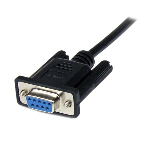 STARTECH 2 m zwarte DB9 RS232 seriële nul modemkabel F/M - Nulmodem-kabel - DB-9 (V) naar DB-9 (M)