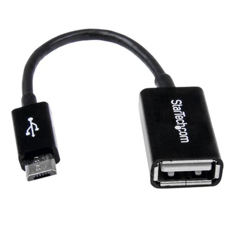STARTECH 5in Micro USB to USB OTG Host Adapter - Micro USB Male to USB A Female On-The-GO Host Cable Adapter (UUSBOTG)