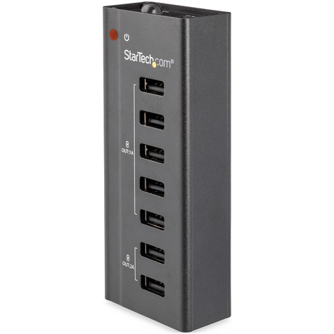 STARTECH 7 poorts USB oplaadstation met 5x 1A poorten en 2x 2A poorten - wandmonteerbare oplader