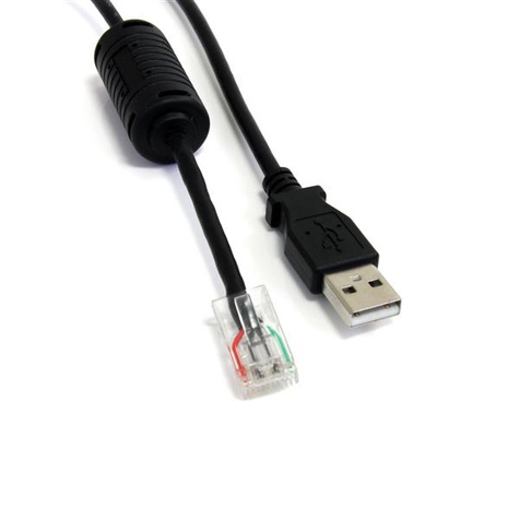 STARTECH STARTECH 6 ft / 1,8 m SMArt UPS vervanging USB kabel AP9827 - USB-kabel - USB (M) naar RJ-45 (10 pins) (M) - 1.8 m - zwart