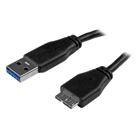 STARTECH STARTECH Dunne micro USB 3.0-kabel - 15 cm - USB-kabel - micro-USB type B (M) naar USB type A (M)