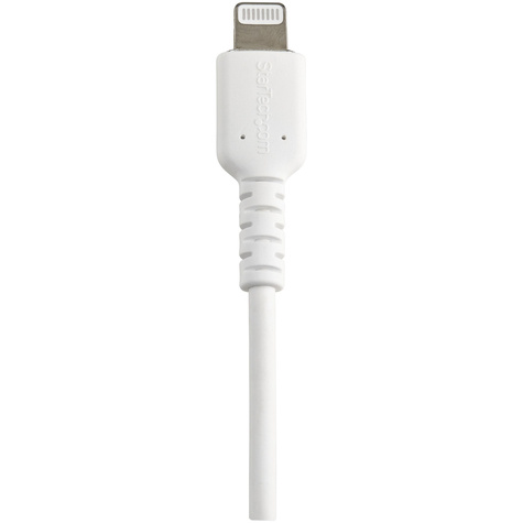 STARTECH 12 in(30cm) Durable White USB-A to Lightning Cable, Heavy Duty Rugged Aramid Fiber USB