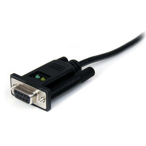 STARTECH 1-poort USB naar Nulmodem RS232 DB9 Seriële DCE Verloopkabel met FTDI - Seriële adapter - USB 2.0 - RS-232 - zwart