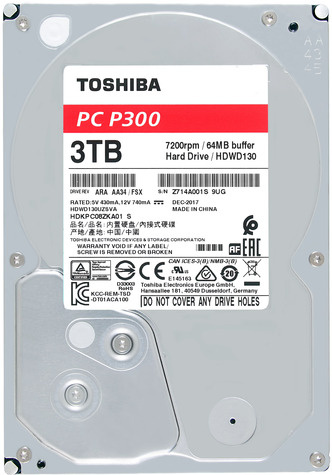 Toshiba Toshiba 8.9cm (3.5")  4TB SATA3 Desktop P300 Red    5400 intern bulk